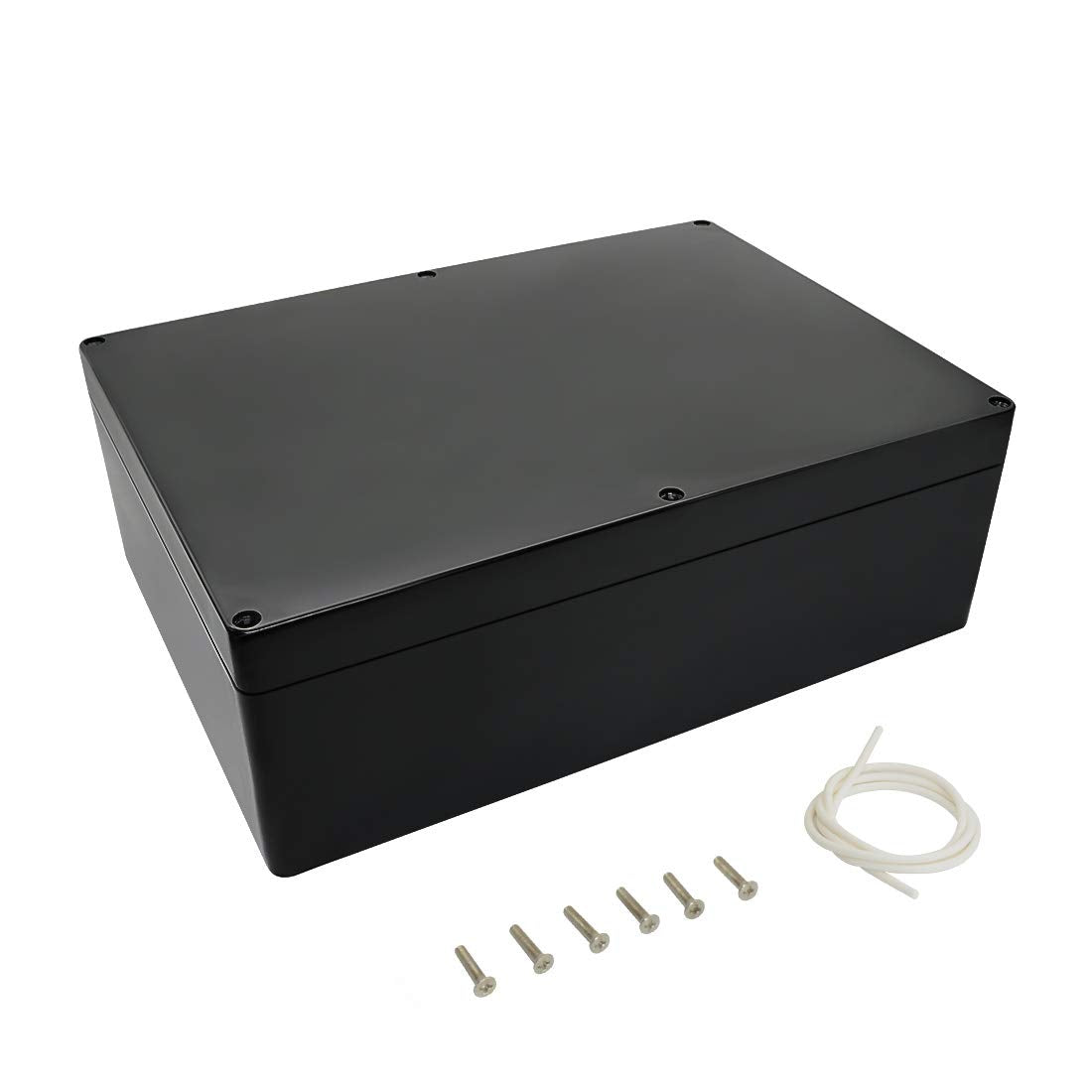 ABS Plastic Electrical Project Case Power Junction Box Black 10.4 x 7.2 x 3.7 Pack of 1 E102775