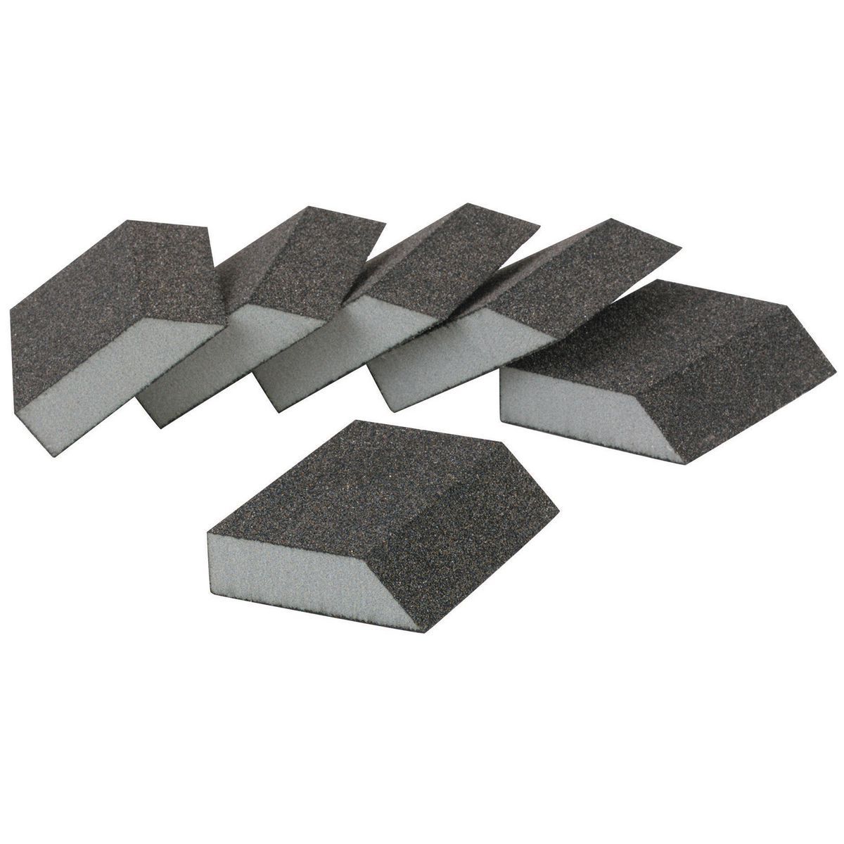 Aluminum Oxide Angled Sanding Sponges Fine Grade 6 Pack E123