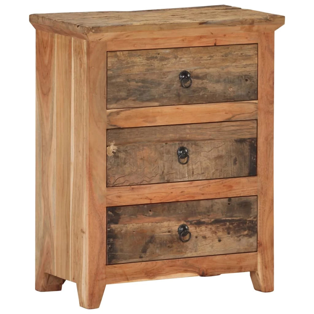 3 Drawer Acacia and Reclaimed Wood Sideboard P519