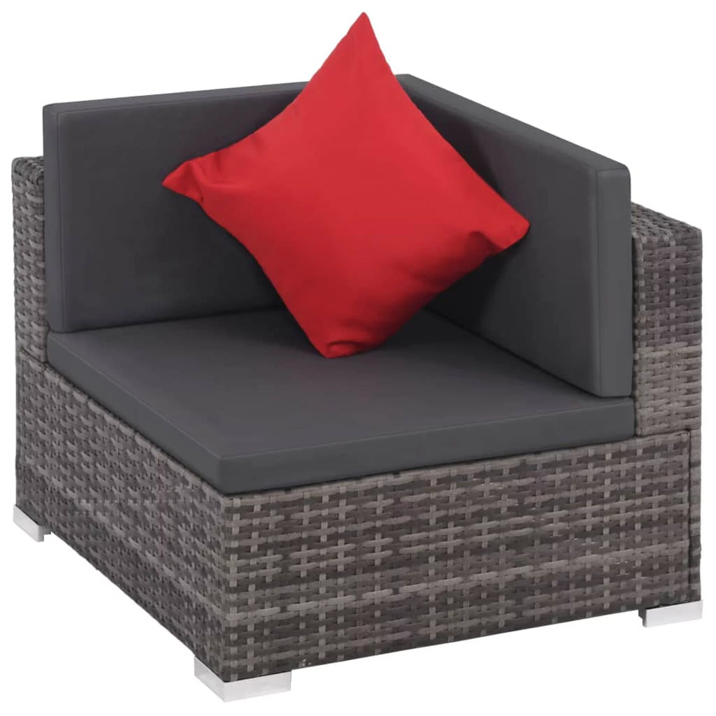 8 Piece Cushioned Poly Rattan Outdoor Conversation Set N28234