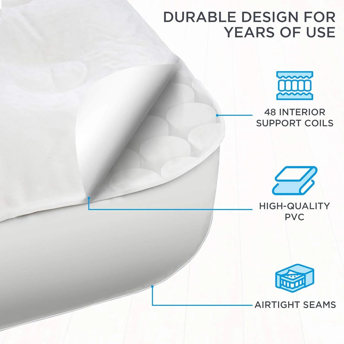 Self Inflating Twin Air Mattress with Built In Pump Y64063