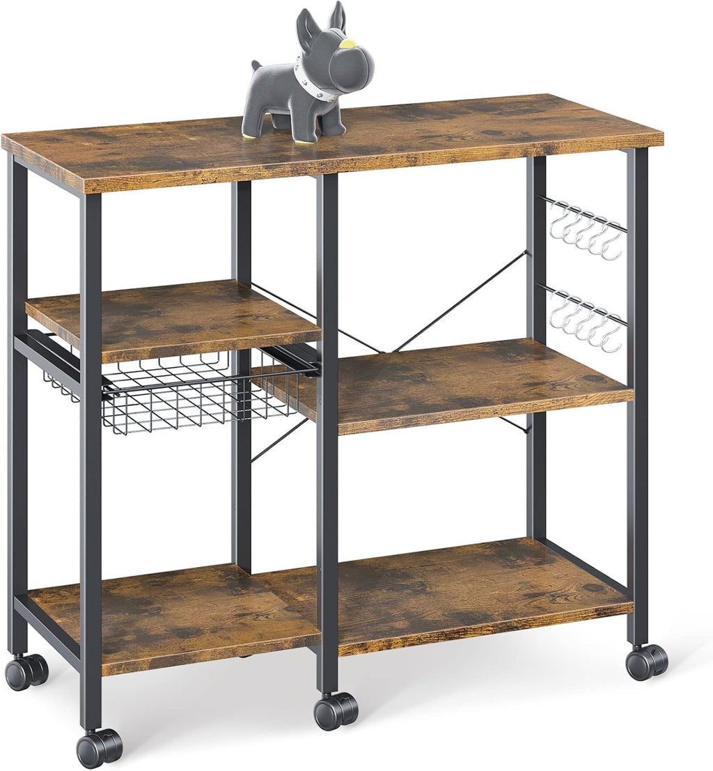 3-Tier+4-Tier Metal Kitchen Baker's Rack with Wheels H9101