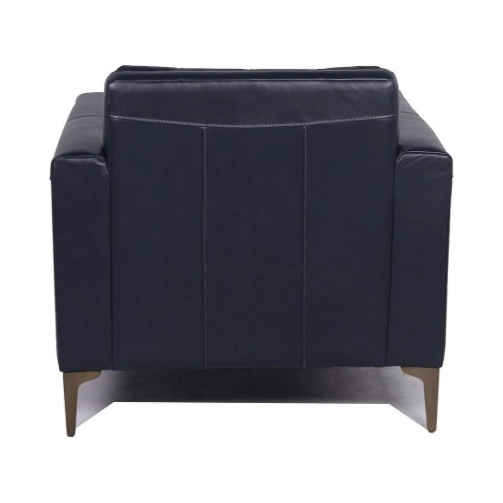 Navy Leather Accent Chair P91936