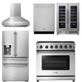 36 Inch Gas Range, Range Hood, Refrigerator, Dishwasher, Wine Cooler Q538