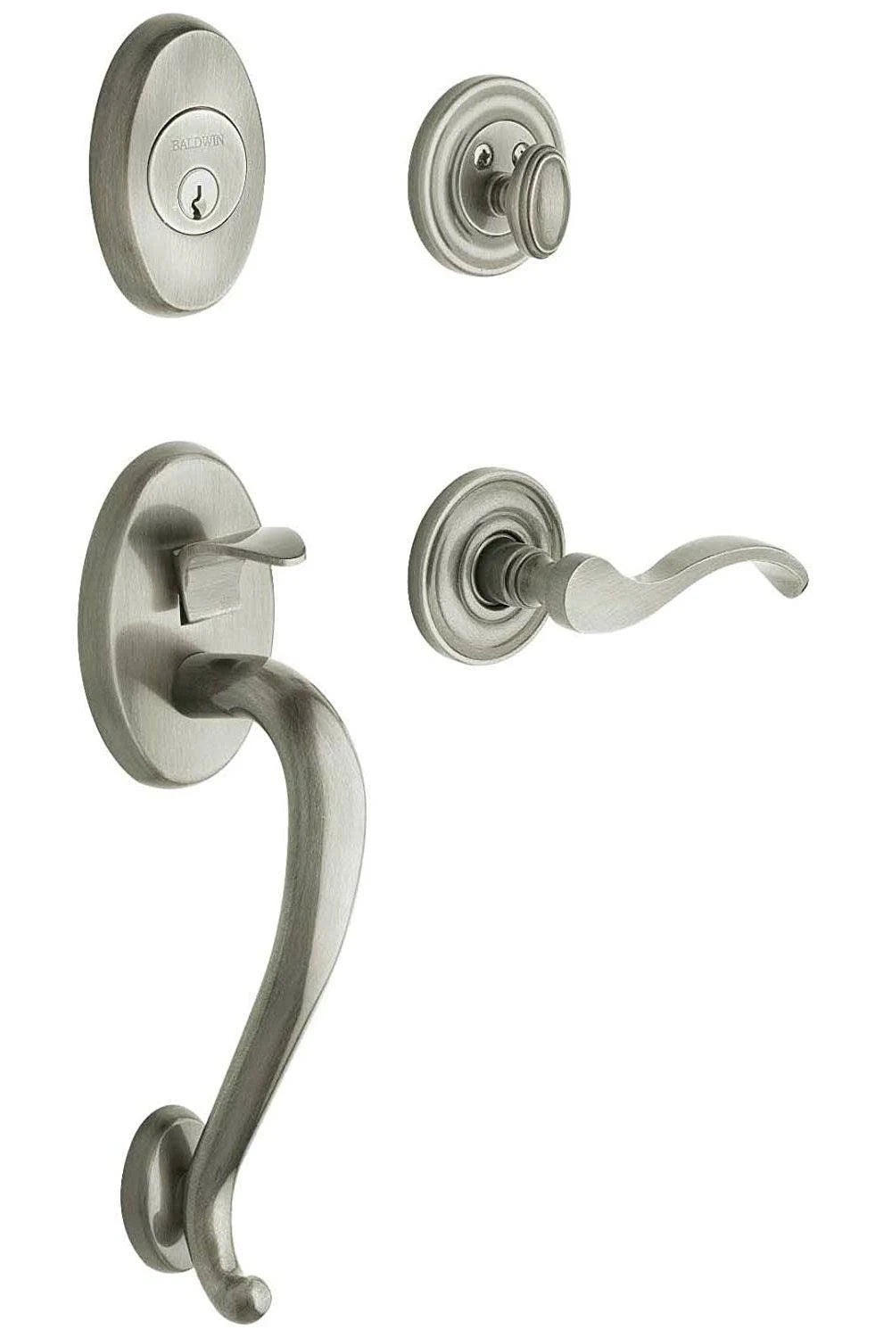 Satin Nickel Single Cylinder Handleset E73933