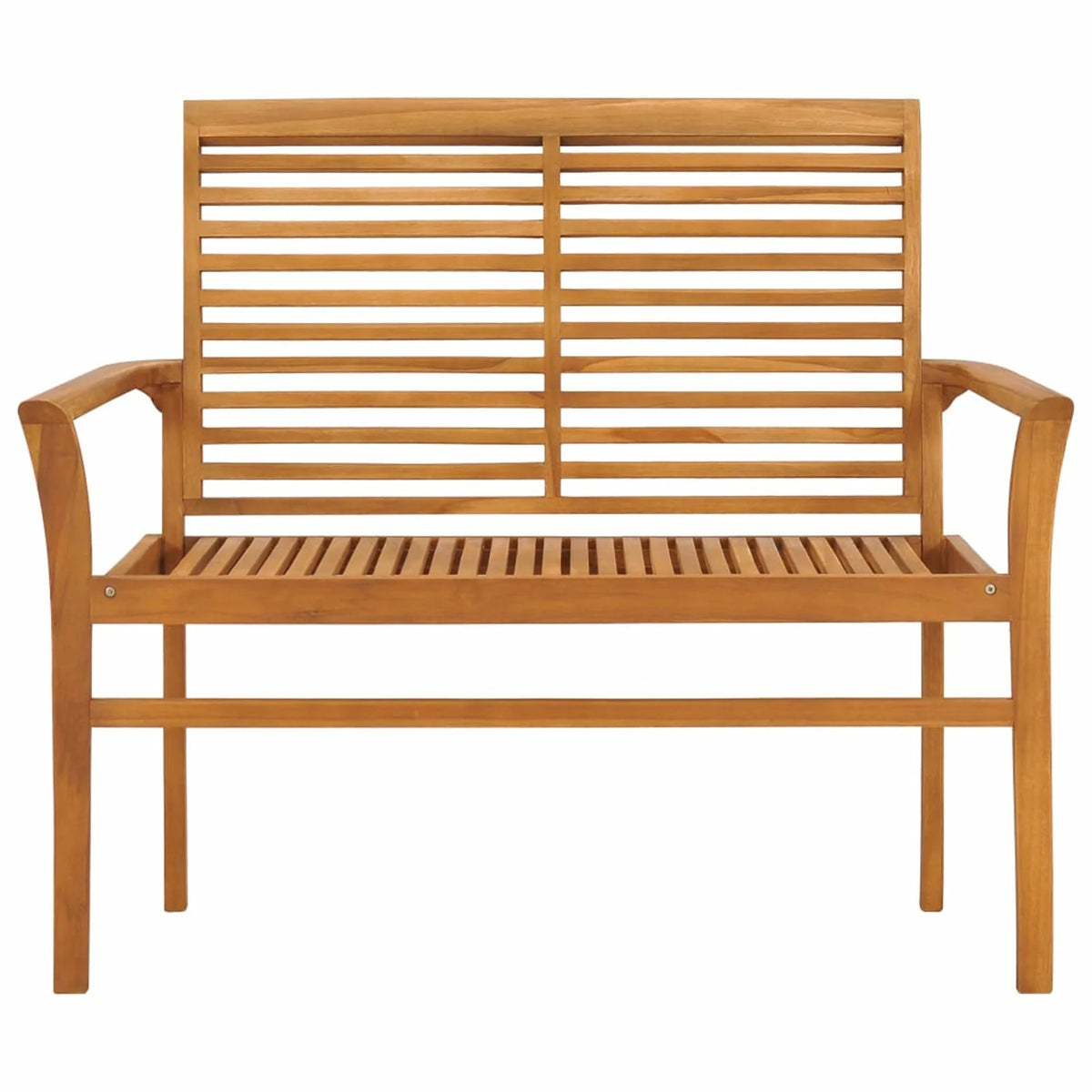 Beige Cushion Teak Wood Patio Bench E971