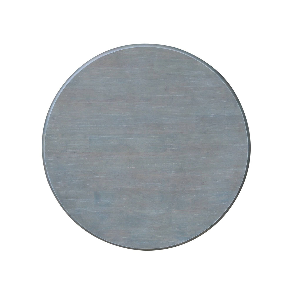 White/Heather Gray Round Top Pedestal Table P1542