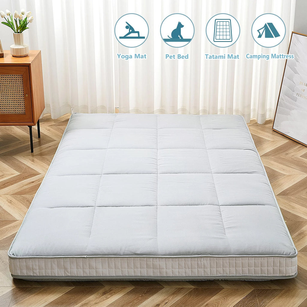 Japanese Floor Futon Mattress, Foldable Roll Up Sleeping Pad J465635