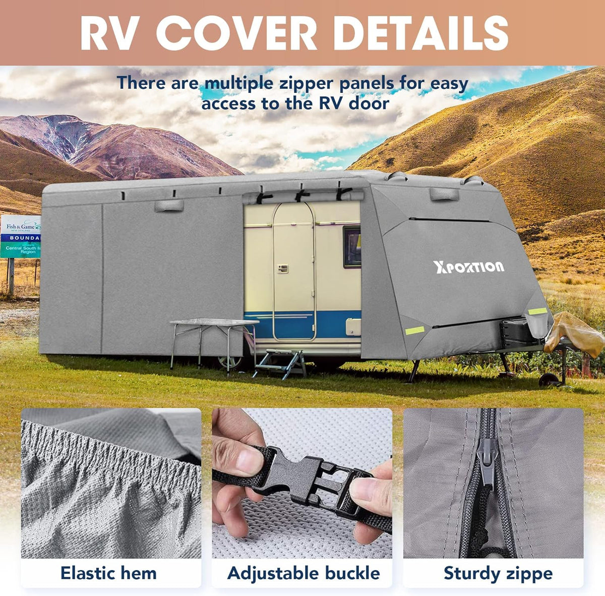 4-Layer Travel Trailer Cover with 2 Straps and 2 Patches L248