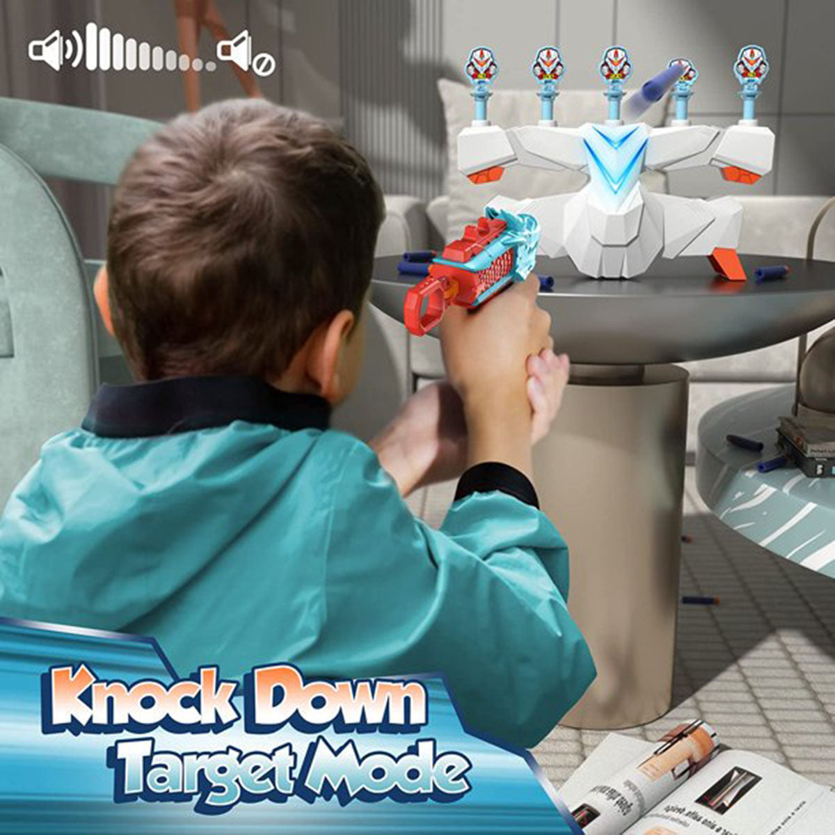 Floating Ball Targets with 2 Foam Shooting Guns Toy Game Set D8070