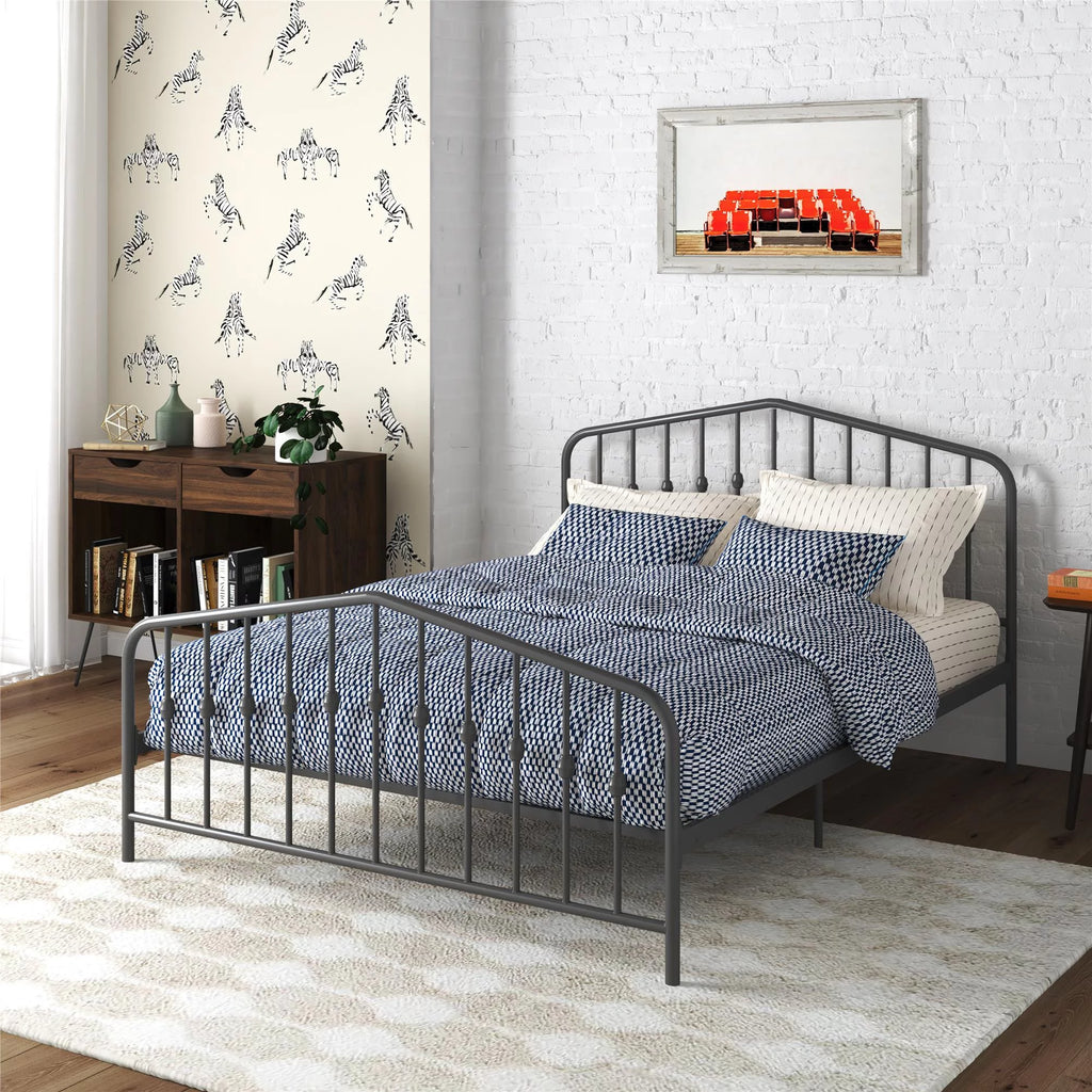 Queen Black Metal Bed E52928