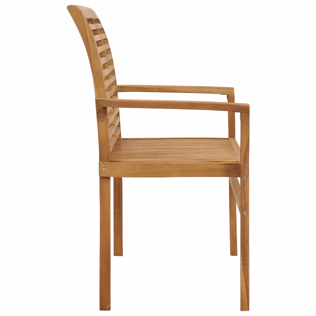 Beige Cushion Teak Wood Patio Bench E971