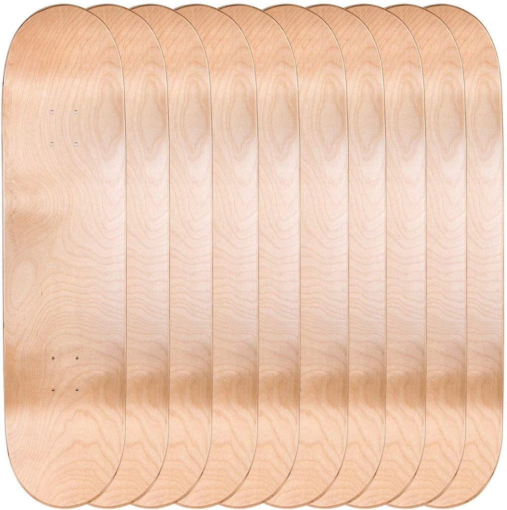 10 Cal 7 Natural 8" Blank Canadian Maple Skateboard Decks M731613