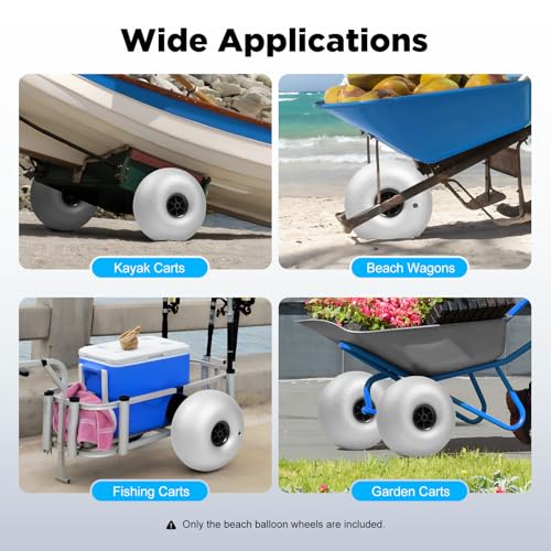 9" 10" 16" Inflatable Replacement Wheels 2-Pack with PE Hub S4978