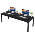 Black Double Workstation Desk with Metal Legs K140720
