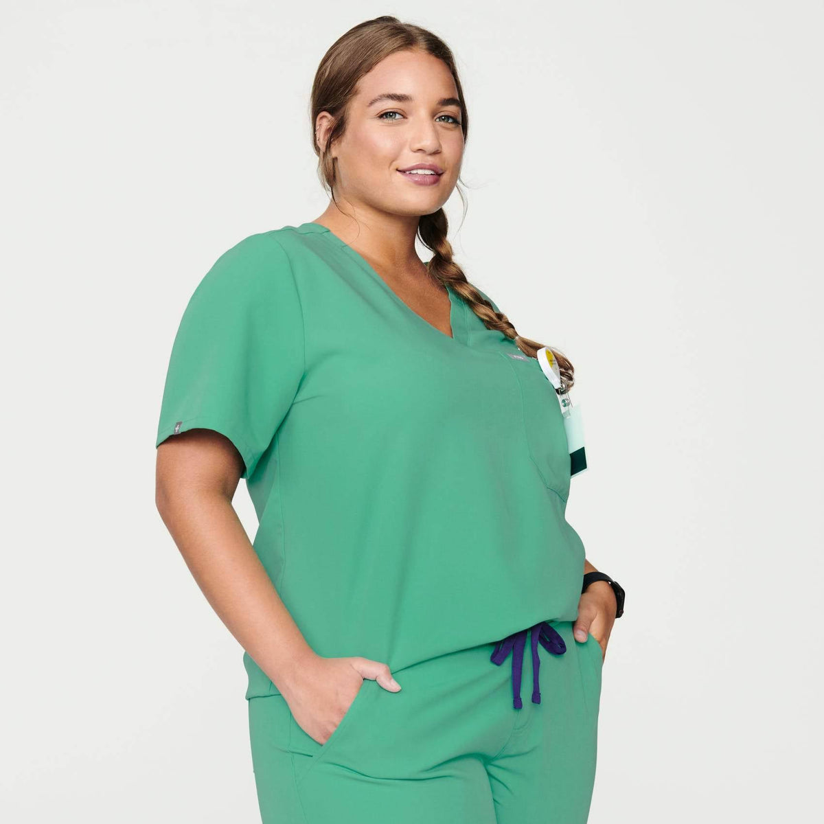 XS Surgical Green One Pocket Scrub Top Z766