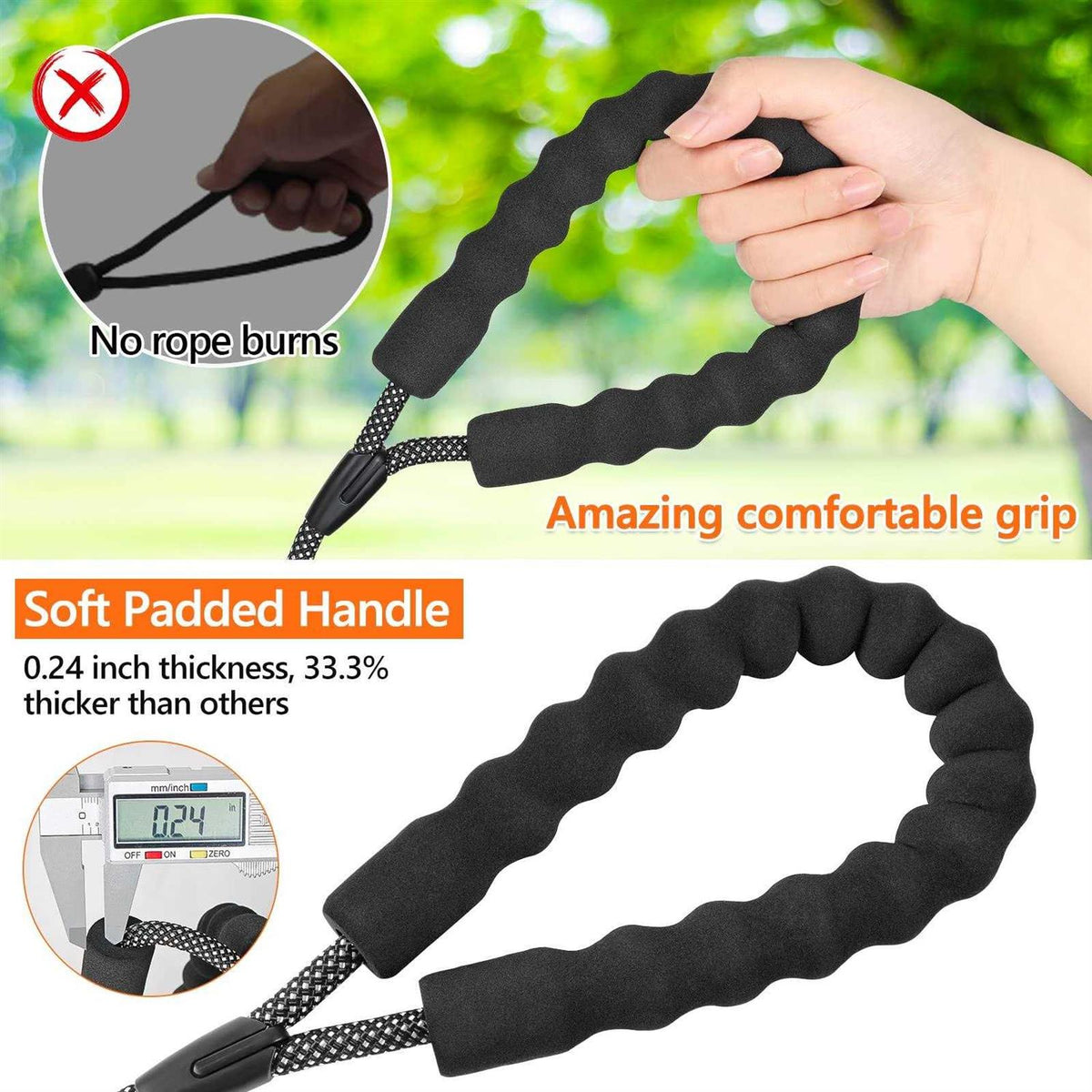 Rope Dog Leash with Swivel Lockable Hook I8369