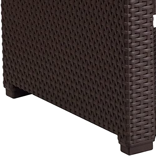 Chocolate Brown Faux Rattan Coffee Table M731786