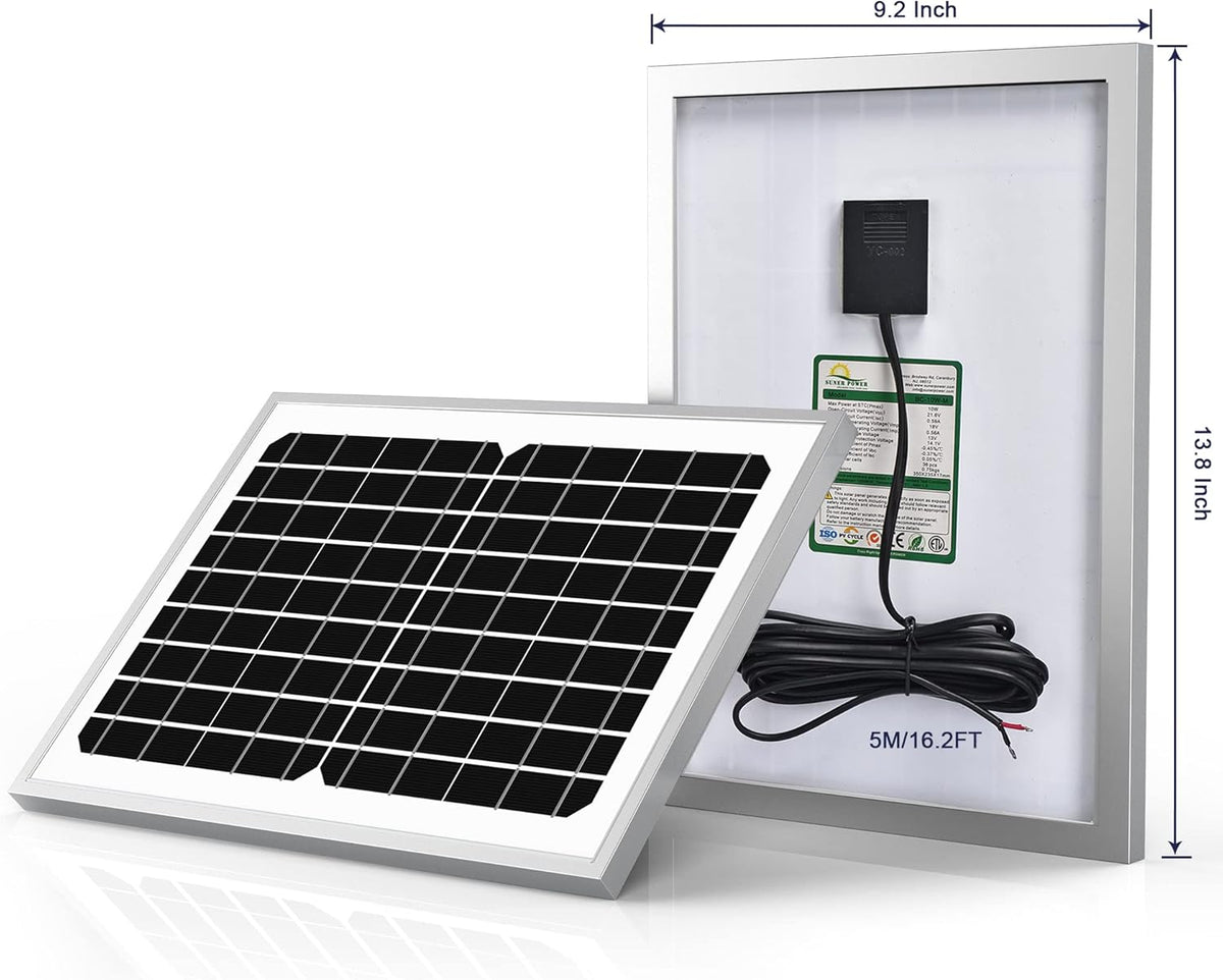 10 Watt Solar Panel Charger Kit with Tubular Mount Bracket S190738