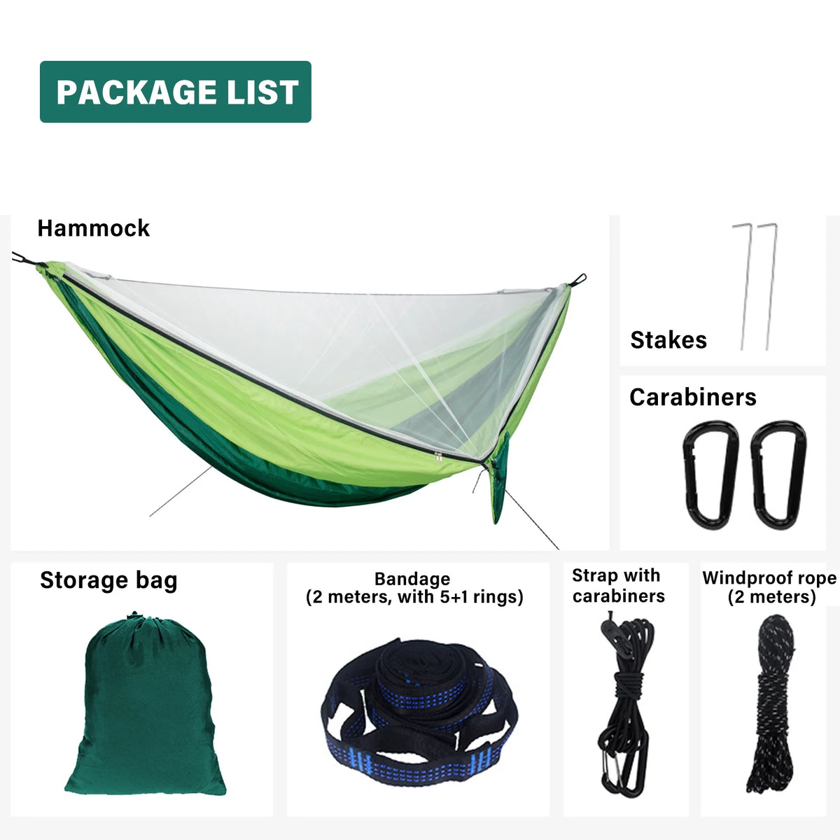 Portable Hammock with Mosquito Net for Camping P638815