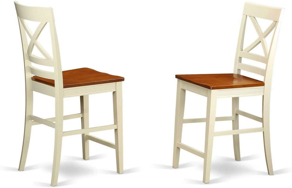 3 Piece Counter Height Set with Square Pub Table and 2 Chairs Q945