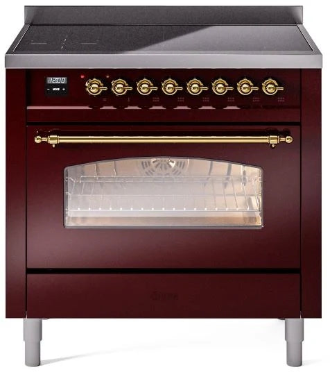 Burgundy Induction Range with Electric Oven I25763