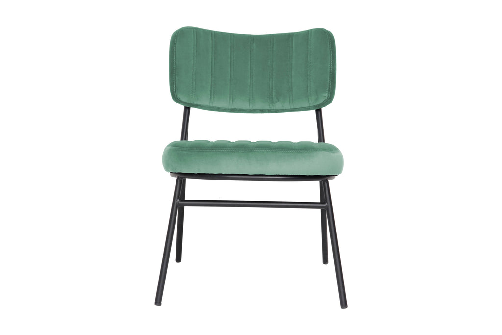 Turquoise Velvet Accent Chair with Metal Frame, Set of 2 L63687