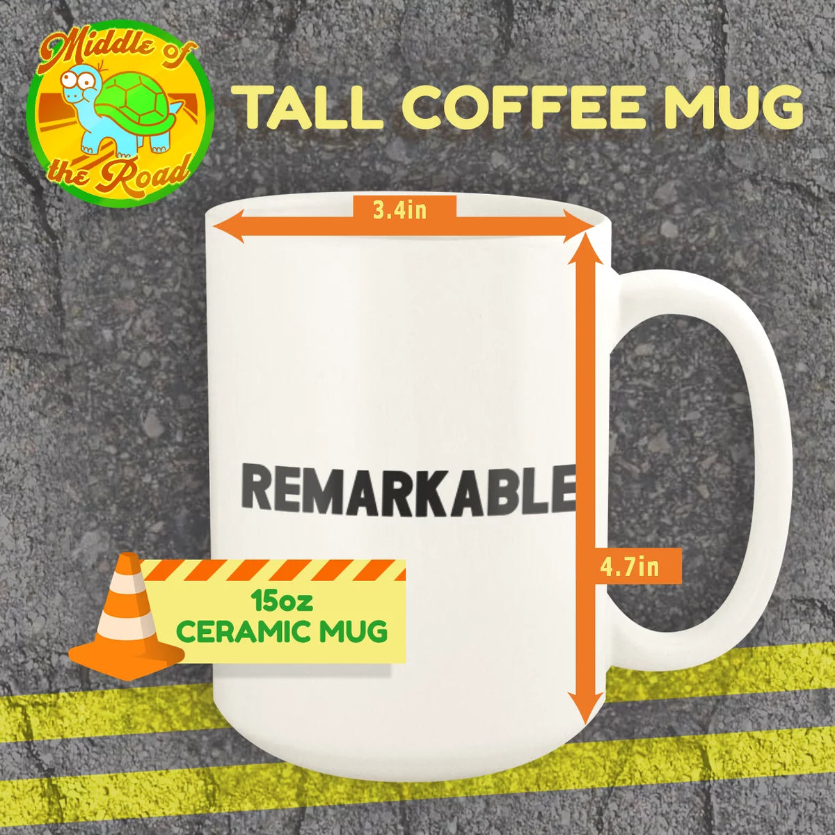White Ceramic 15oz Mug K949