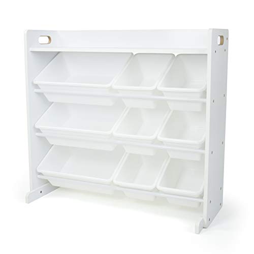 Natural White Toy Storage Organizer with 9 Bins I8712