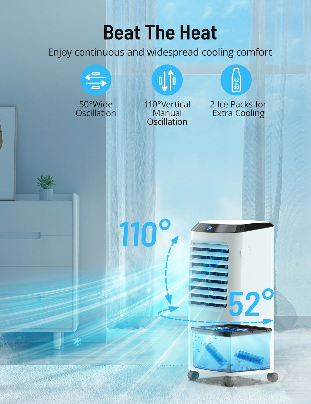 4-in-1 Evaporative Air Cooler with Remote J1647