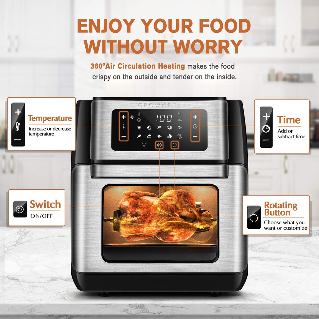 10.6 Quart 10-in-1 Air Fryer Toaster Oven with Rotisserie and Dehydrator Z111760
