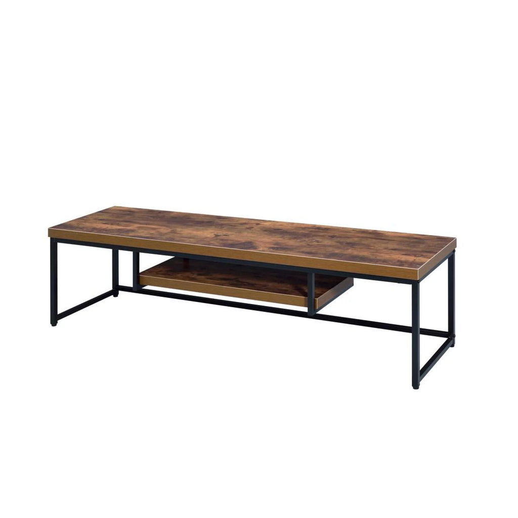 Weathered Oak Black Tv Stand K78102