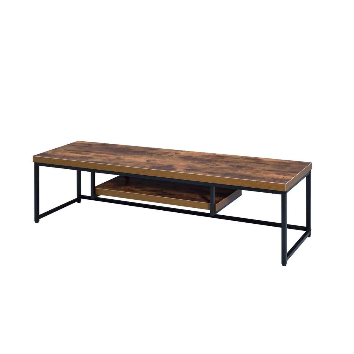 Weathered Oak Black Tv Stand K78102