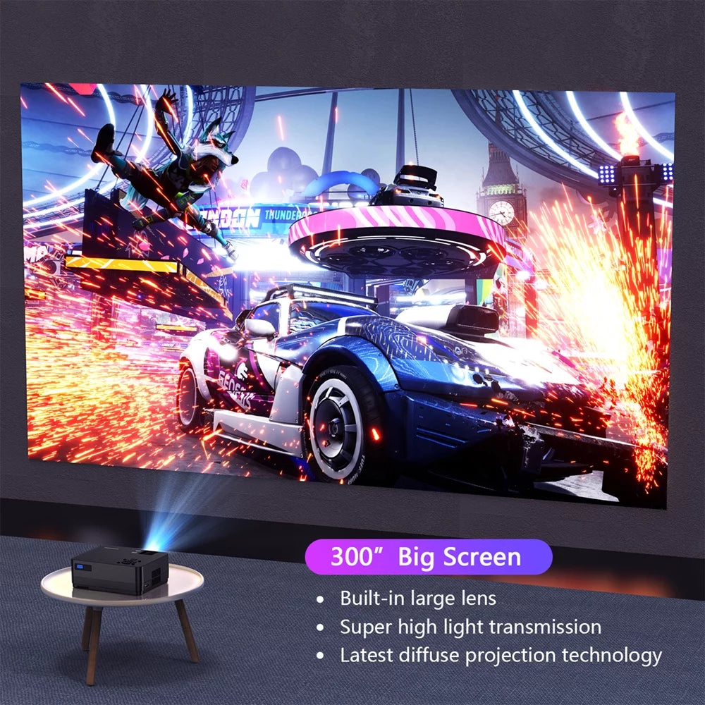 5G WiFi Bluetooth 1080P LCD Projector O949