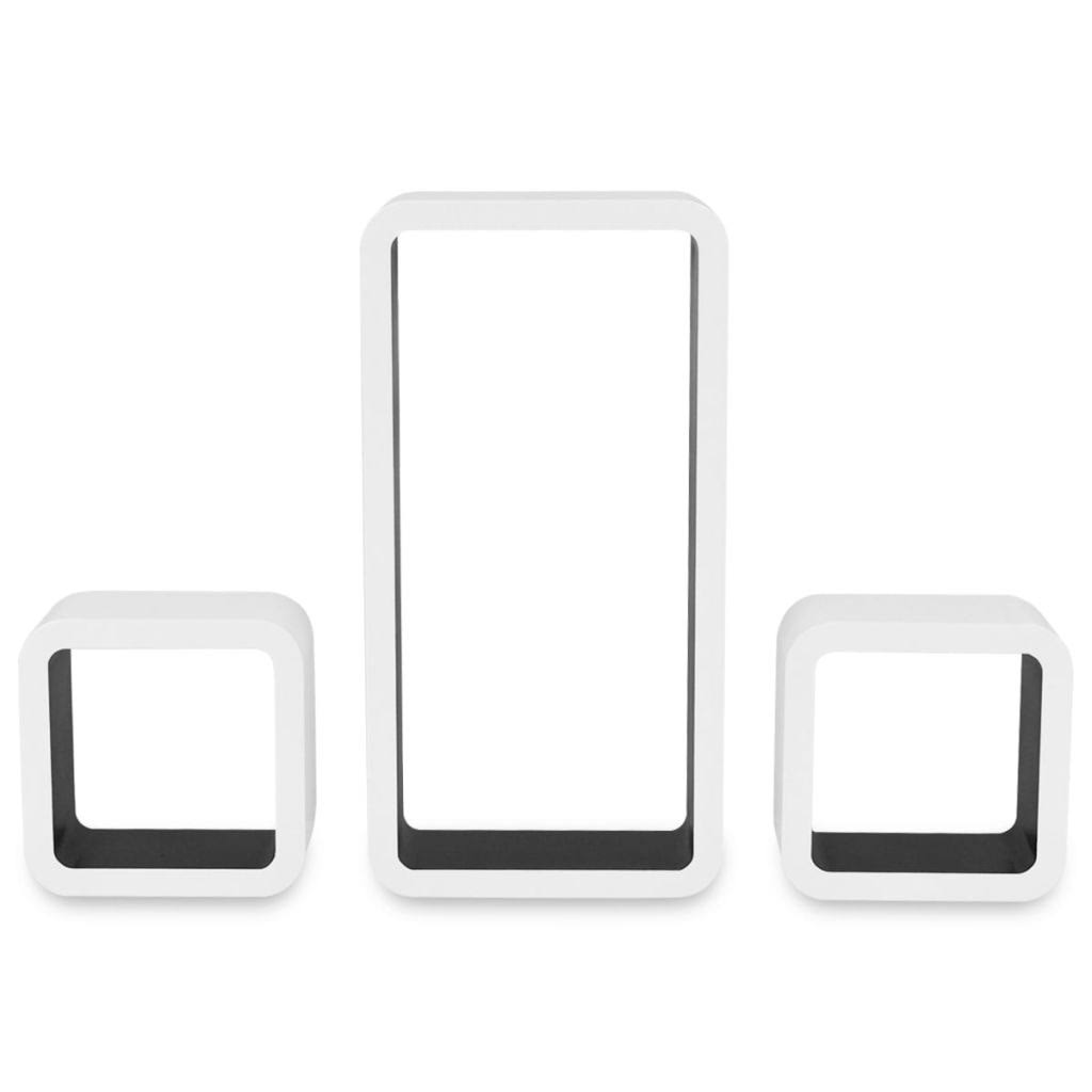 White and Pink Wall Cube Shelves 6 Pcs M8205