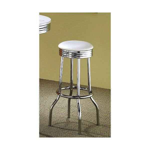 White Bar Stool Set of 2 L94201