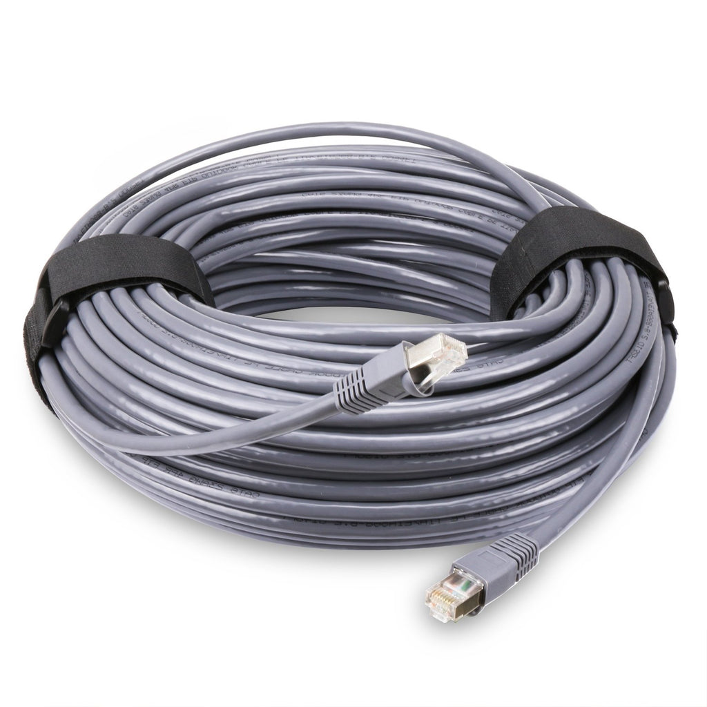 Outdoor Shielded Cat6 Cable 100ft Waterproof UV Resistant Gold Plated RJ45 Connector J3423