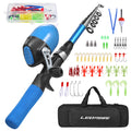 Kids Telescopic Fishing Pole and Reel Combo with Tackles and Lures R43210