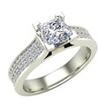 14K White Gold Princess Cut Diamond Engagement Ring 1.25 Carat K6909