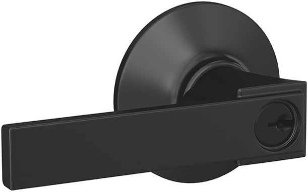 Matte Black Keyed Entry Lever Lock Pack of 2 A517