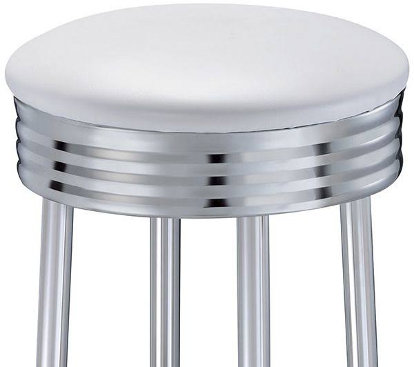 White Bar Stool Set of 2 L94201