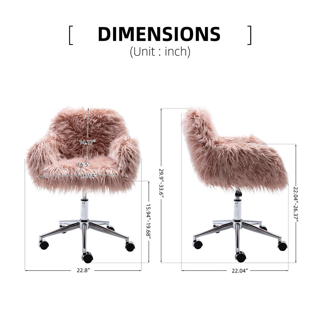 Faux Fur Home Office Chair S635