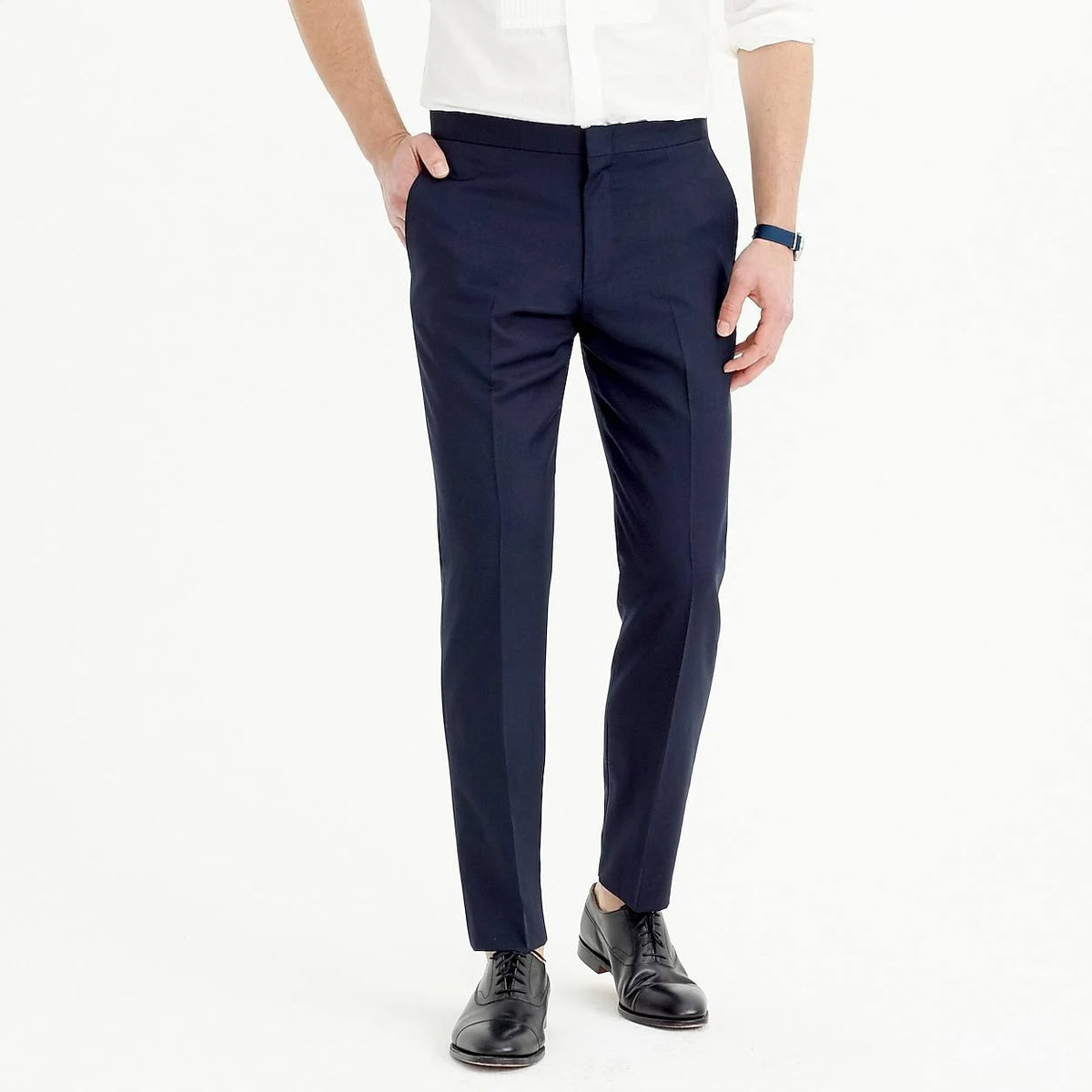Slim-Fit Tuxedo Pant in Italian Wool X811248