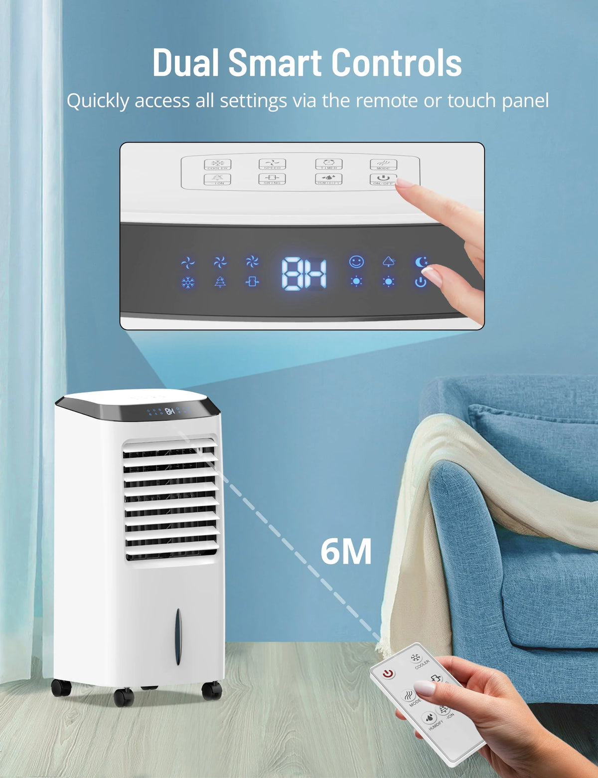 4-in-1 Evaporative Air Cooler with Remote J1647
