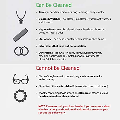 Ultrasonic Jewelry and Eyeglass Cleaner with Digital Timer 2 Pack E6562