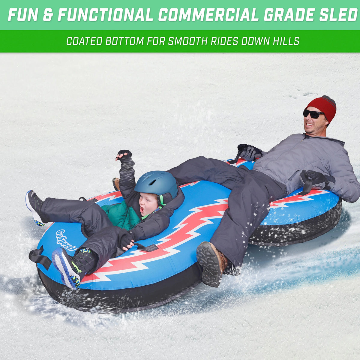 Retro 2 Person Snow Tube with Canvas Cover E743